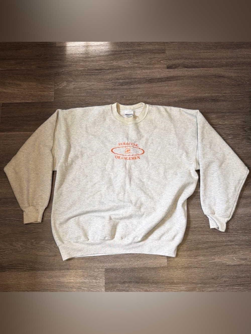 Hanes Heavyweight Sweatshirt Syracuse Orangemen Grey Mens Extra Large